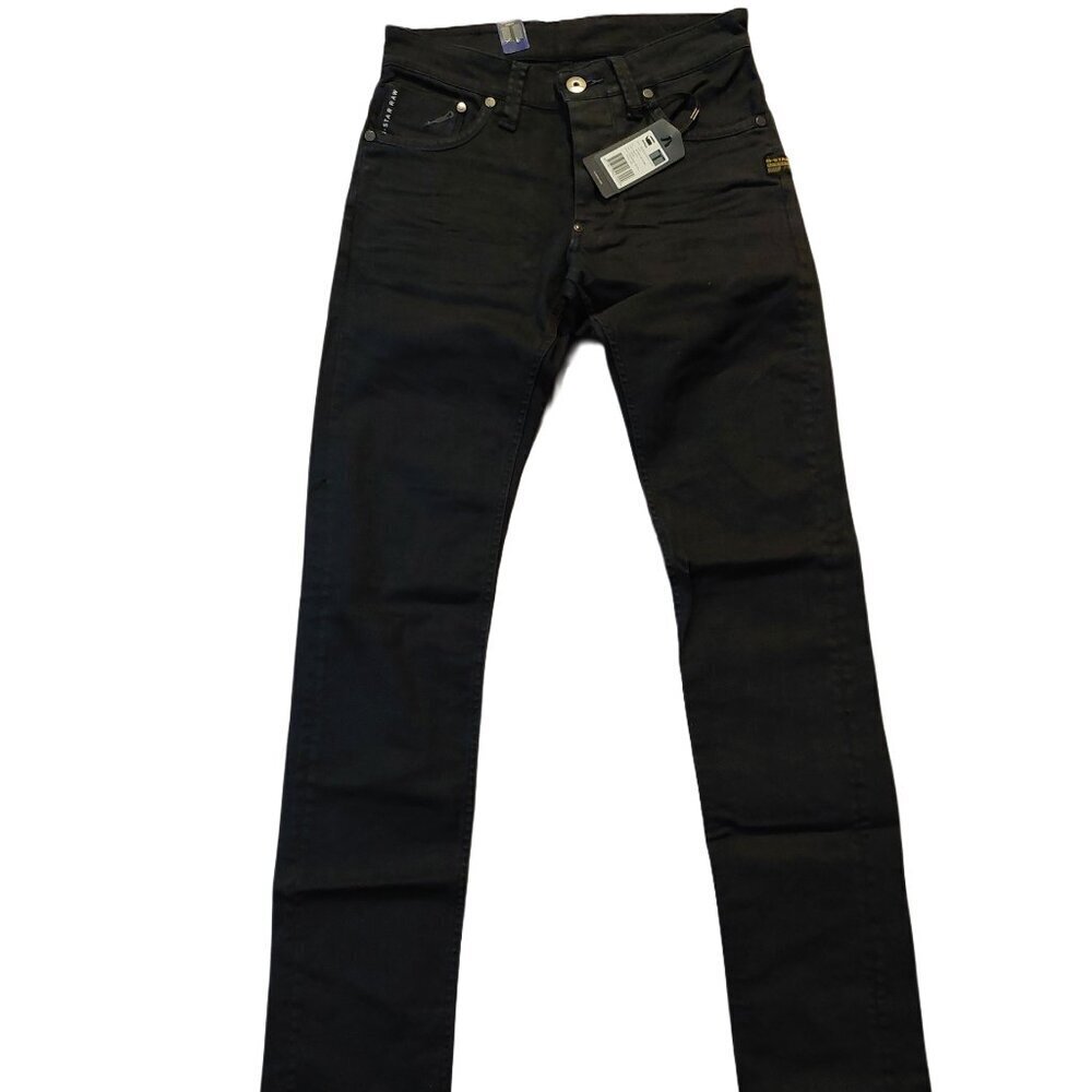 G-Star Raw Defend Super Slim Black Comfort Jewel Twill Jeans Sz 26 x 34 NWT